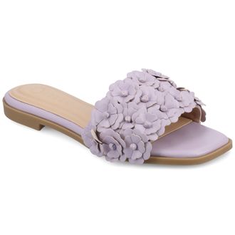 Journee Collection Women & apos;s Azalea Embellished Floral Flat