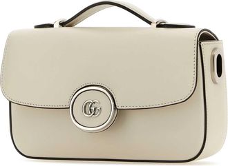 Gucci Womens Leather Shoulder Bag White