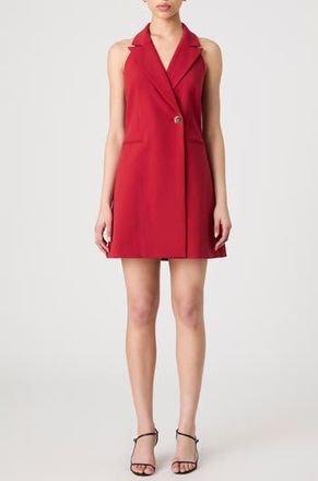 French Connection Whisper Halter Neck Blazer Minidress in Brick Red at Nordstrom Rack, Size 12