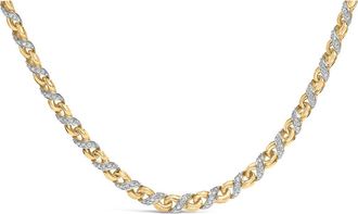 House of Brilliance 10K Yellow Gold 1 cttw Diamond Riviera Statement Pendant Necklace at Nordstrom