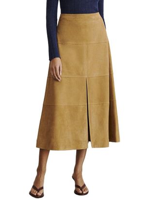 Tanya Taylor Hudson Suede Skirt