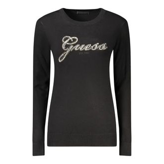 Guess Georgia Logo Sweater - Dames - Truien - Zwart - Maat: S Viscose