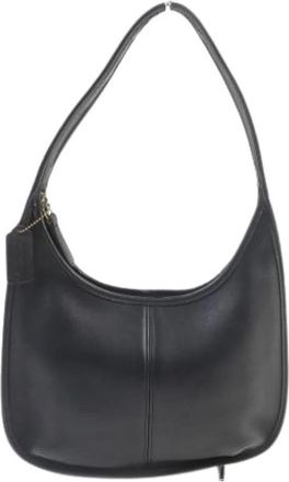 Coach Pre-owned Shoulder Bags, female, Black, Size: ONE SIZE Pre-owned Leather Shoulder Bag