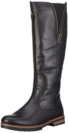 Bottines RemonteTEX Pour Femme - Imperméables, Lacets + Zip, Confort Large, Semelle Adhérente - Daime Bleu/beige