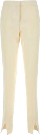 Jil Sander Ivoor Viscosemix Slim-Fit Broek - Dames - Slim Fit Broeken - Wit - XS - Broeken