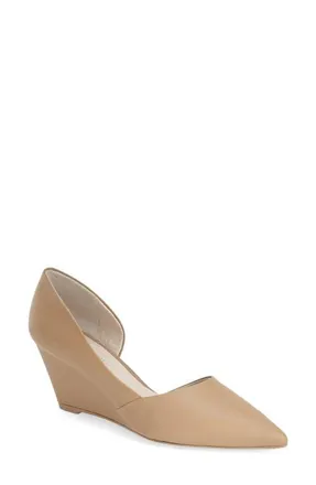Kenneth Cole Ellis Half dOrsay Wedge Pump in Beige at Nordstrom, Size 5.5
