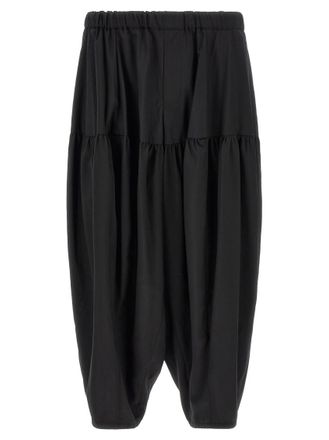 Comme Des Gar&ccedil;ons Black Barrel Leg Pants