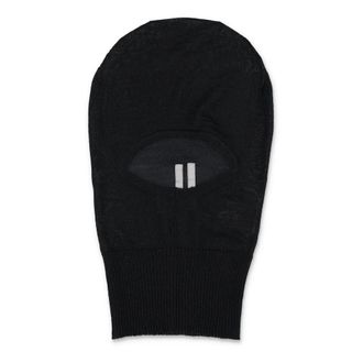Rick Owens Black Skull Balaclava Muts - Dames - Hoeden - Zwart - ONE Size - Wol - Accessoires