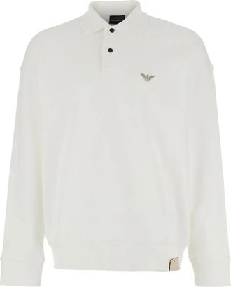 Emporio Armani Polo con logo ricamato - Bianco