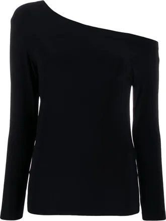 Norma Kamali Black Long sleeves drop shoulder top