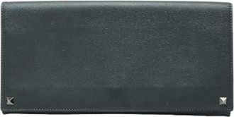 Valentino Pre-owned Wallets, female, Gray, Size: ONE SIZE Pre-owned Leather Clutch