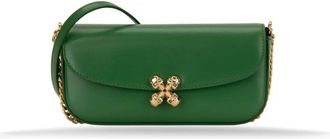 Alexander McQueen Small Skull Flower Bag - Dames - Schoudertassen - Groen - ONE Size - Leer - Tassen