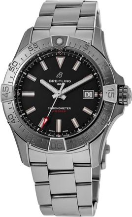Breitling Avenger Automatic 42 Black Dial Steel Bracelet Mens Watch A17328101B1A1