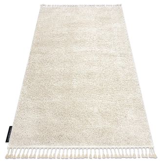 RugsX Rugsx - Alfombra Berber 9000 Crema Franjas Bereber Marroqu&iacute; Shaggy Beige 140x190 Cm