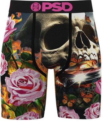 PSD Mens Graphic Briefs - - Black / Pink Size XL