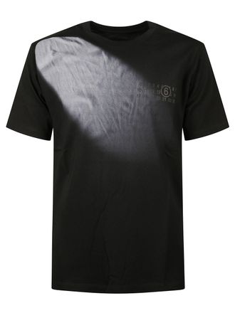 Maison Margiela Black Spray Painting Cotton T-Shirt
