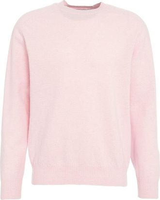 Mauro Grifoni Light Pink Crew Neck Wool Sweater