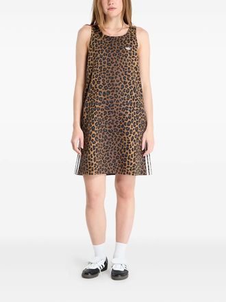 adidas leopard-print mini dress - Neutrals