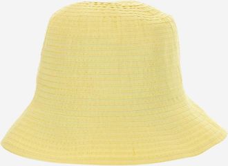 Grevi Womens Foldable Grosgrain Hat Yellow Cotton