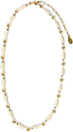 Clare Vivier Enamel Sardine Necklace in Cream at Nordstrom
