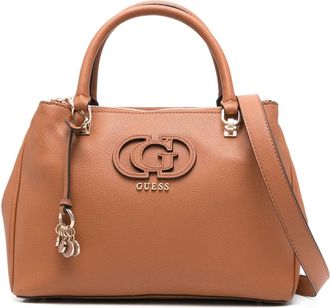 Guess Co Borsa tote con placca logo - Marrone