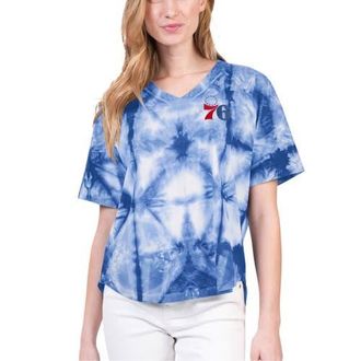 G-III 4Her by Carl Banks Womens G-III 4Her by Carl Banks Royal Philadelphia 76ers Tournament Raglan Oversized Tie-Dye V-Neck T-Shirt at Nordstrom, Size X-Large