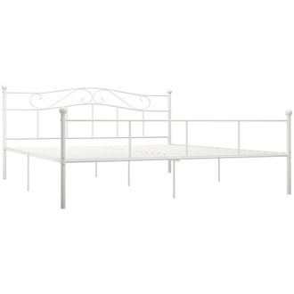 vidaXL Estructura De Cama De Metal Blanco 200x200 Cm Vidaxl