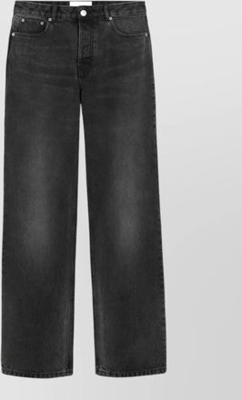 Ami straight leg denim trousers five pocket design