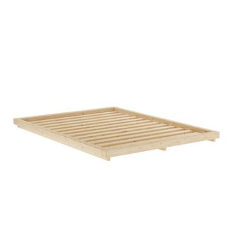 Karup Design Dock Bettgestell mit Lattenrost, 140 x 200 cm, Kiefer klar lackiert