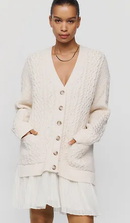 Anthropologie By Anthropologie Delphine Twofer Cardigan Mini Dress