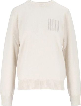 PESERICO Maglione in maglia - Heren - Ronde hals truien - Beige - 2XS - Truien & Vesten