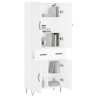 Berkfield Home Highboard White 69.5x34x180 cm Engineered Wood