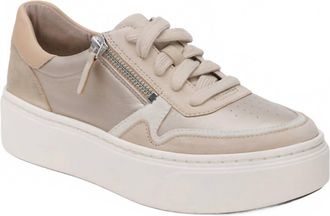 Aetrex Womens Leigh Suede Side Zip Platform Sneakers In Tan