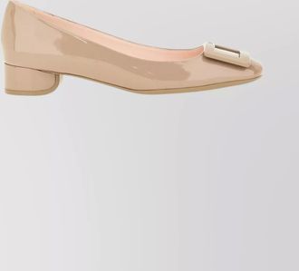 Roger Vivier block heel ballerina shoes with square buckle