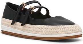 Anne Klein Jasiel Mary Jane Flat in Black Pu at Nordstrom Rack, Size 5.5