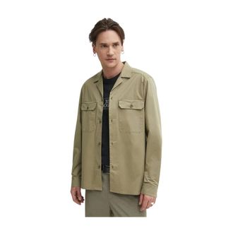 Drykorn Overhemden, Heren, Groen, L, Katoen, Hallek Shirt