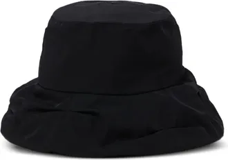 Yohji Yamamoto shimmering memory-fabric bucket hat - women - Polyester/Cotton - One Size - Black