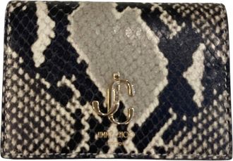Jimmy Choo London Womens Martina Cardholder Card Case Wallet In Snake Print Calf Leather