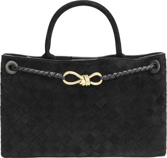 Tiffany & Fred Tiffany And Fred Paris Woven Suede Leather Top Handle Satchel