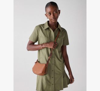 Kate Spade New York Womens Loop Crossbody Bag in Brown | Pebble Leather