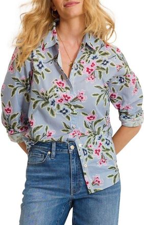 Tommy Bahama Ocean Petals Cotton Voile Shirt in Moondust at Nordstrom, Size Small