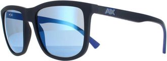 A|X Armani Exchange Rectangle Mens Matte Blue Mirror AX4093S - One Size