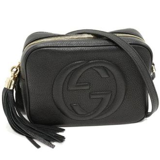 Gucci Vintage, unisex, Zwart, ONE Size, Leer, Pre-owned Calf Leather Shoulder Bag