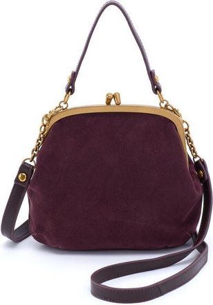 Hobo Alba Leather Frame Crossbody Bag in Dark Cherry at Nordstrom