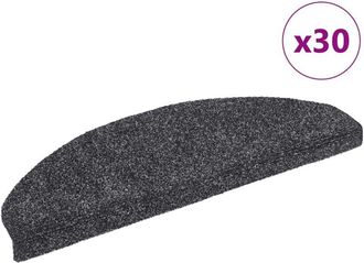 vidaXL Vidaxl - Tappetini Autoadesivi per Scale 30 pz Grigio Scuro 65x21x4 cm