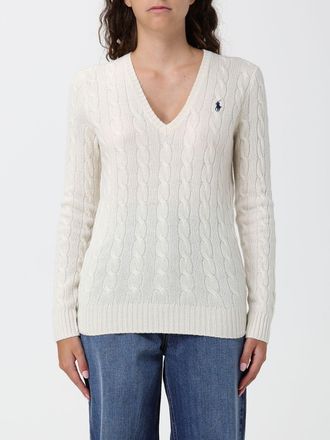 Polo Ralph Lauren Maglia slim fit in lana con scollo a V e logo Pony ricamato
