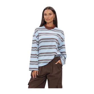Harper & Yve Tommy Longsleeve - Dames - Tops - Blauw - Maat: M Katoen