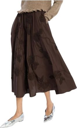 Rotate Rotate Birger Christensen, Dames, Rokken, Bruin, Maat: L Katoen