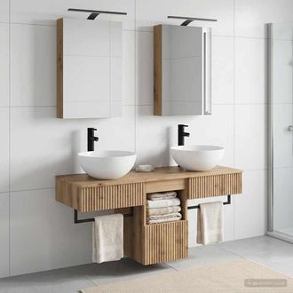 vidaXL Vidaxl Set Di Armadi Da Bagno 5 Pz Rovere Artigianale