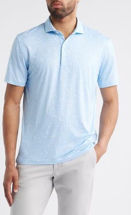 Johnnie-O Wine Mixer Libation Print Featherweight Performance Polo in Kona at Nordstrom, Size Xx-Large